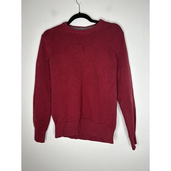 Eddie Bauer Men's Sweater Red Pullover Vintage Cotton Crewneck Size Small - Picture 3 of 8